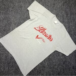Vintage Stroh’s Light Beer Graphic Tee USA Made XL Gray Single Stitch